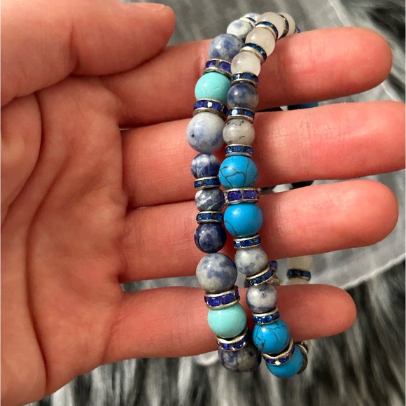 Sodalite Crystal Bracelet-Genuine - Picture 3 of 4